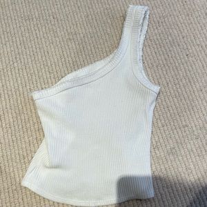 Urban Outfitters asymmetrical white top